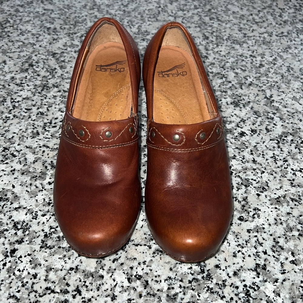 Dansko Brown Leather Riki Clog size 38